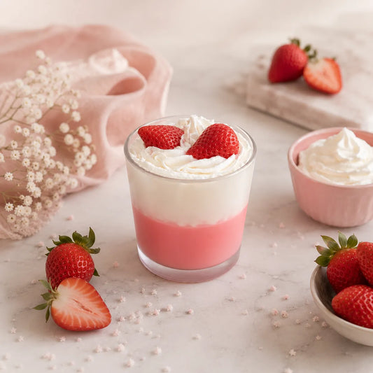 Vela de Soja Frutillas con Crema