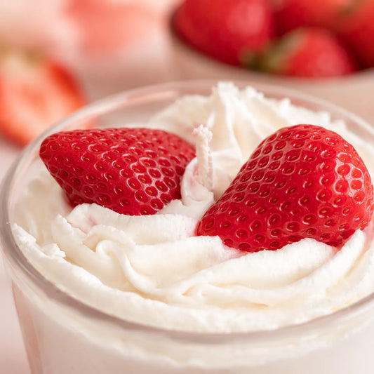 Vela de Soja Frutillas con Crema